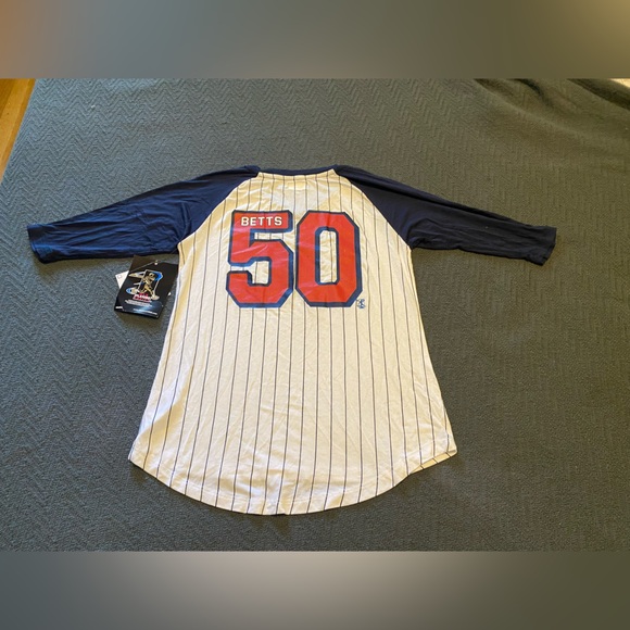 New Era Boston Red Sox Baseball Tee NWT Mookie Betts Jersey Pinstripes - Picture 7 of 8